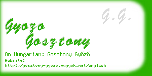 gyozo gosztony business card